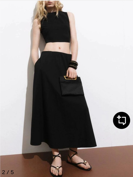 Mango Dresses & Skirts - Mango Black long skirt / midi if you tall
82% cotton, 15% polyamide, 3% elasien